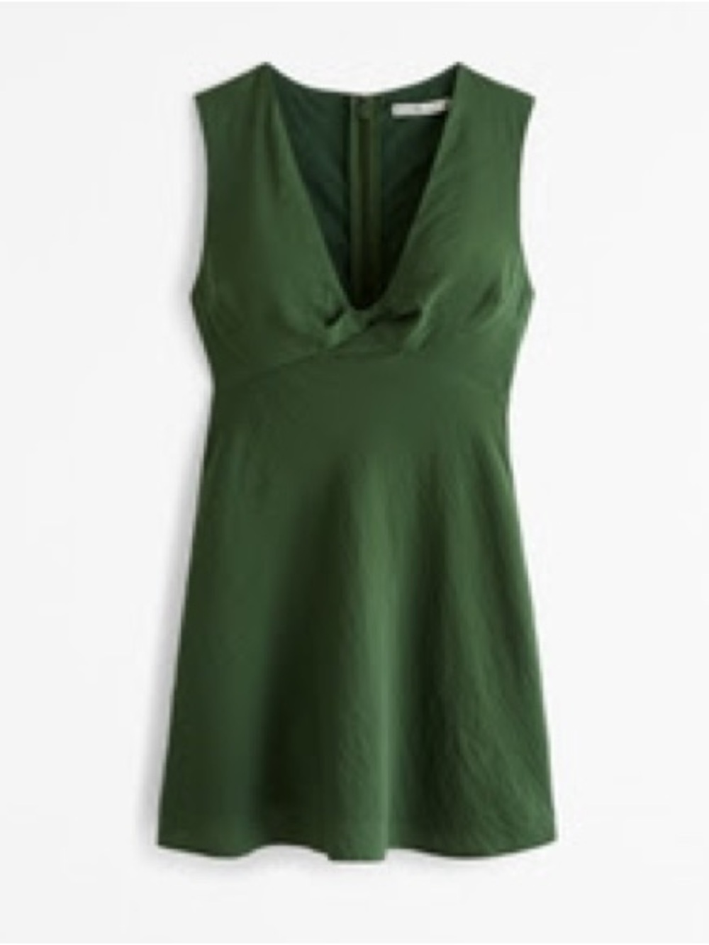 Abercrombie & Fitch Forest Green Sleeveless V-Neck Dress - Picture 1 of 4